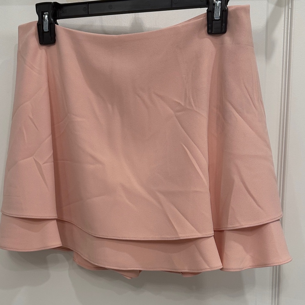 Alice + Olivia Pink Double-Layer Skort